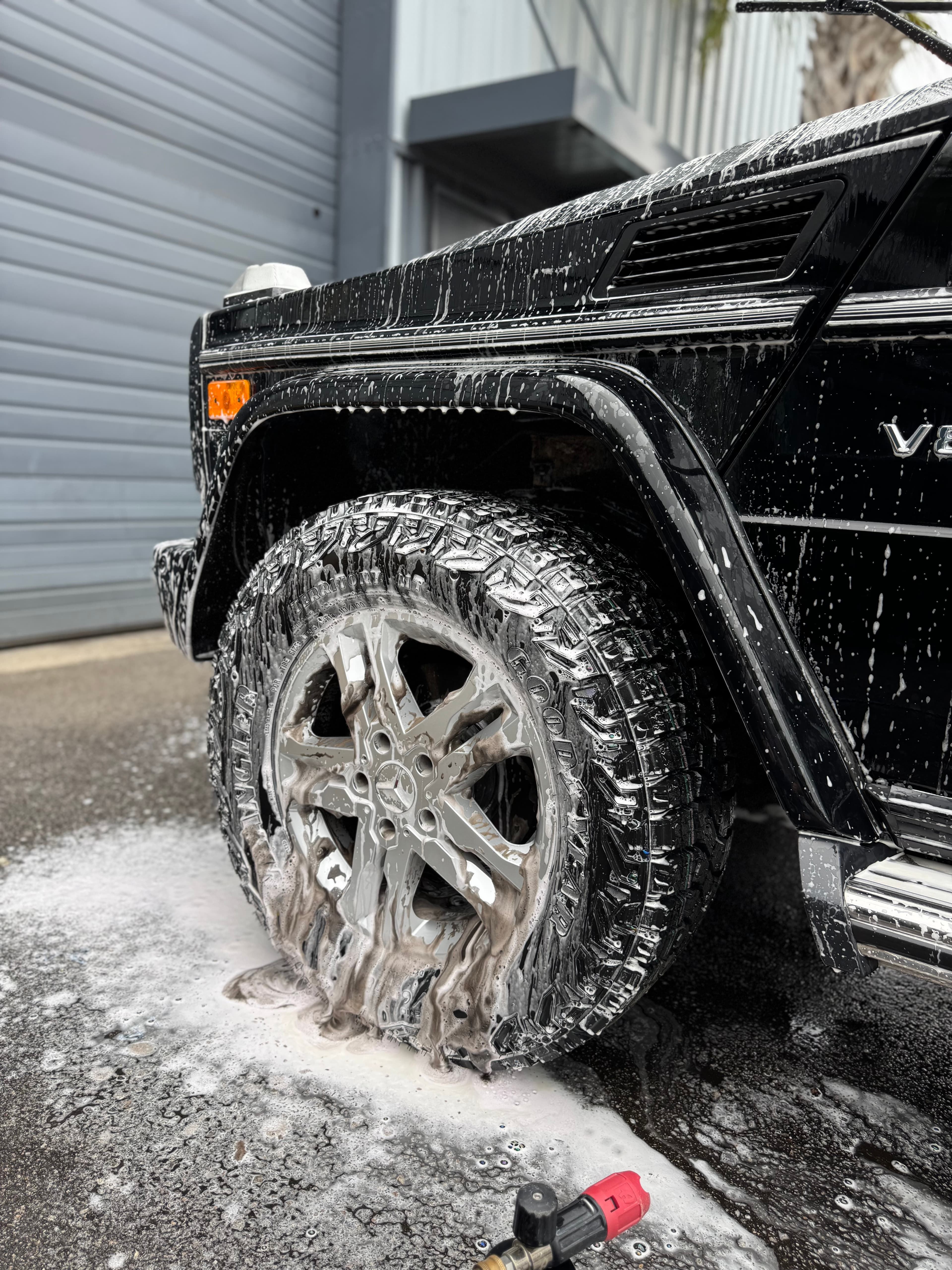 Black Mercedes-Benz G-Class V8 SUV, mobile detailing in Charleston, SC by Moonshine Detailing