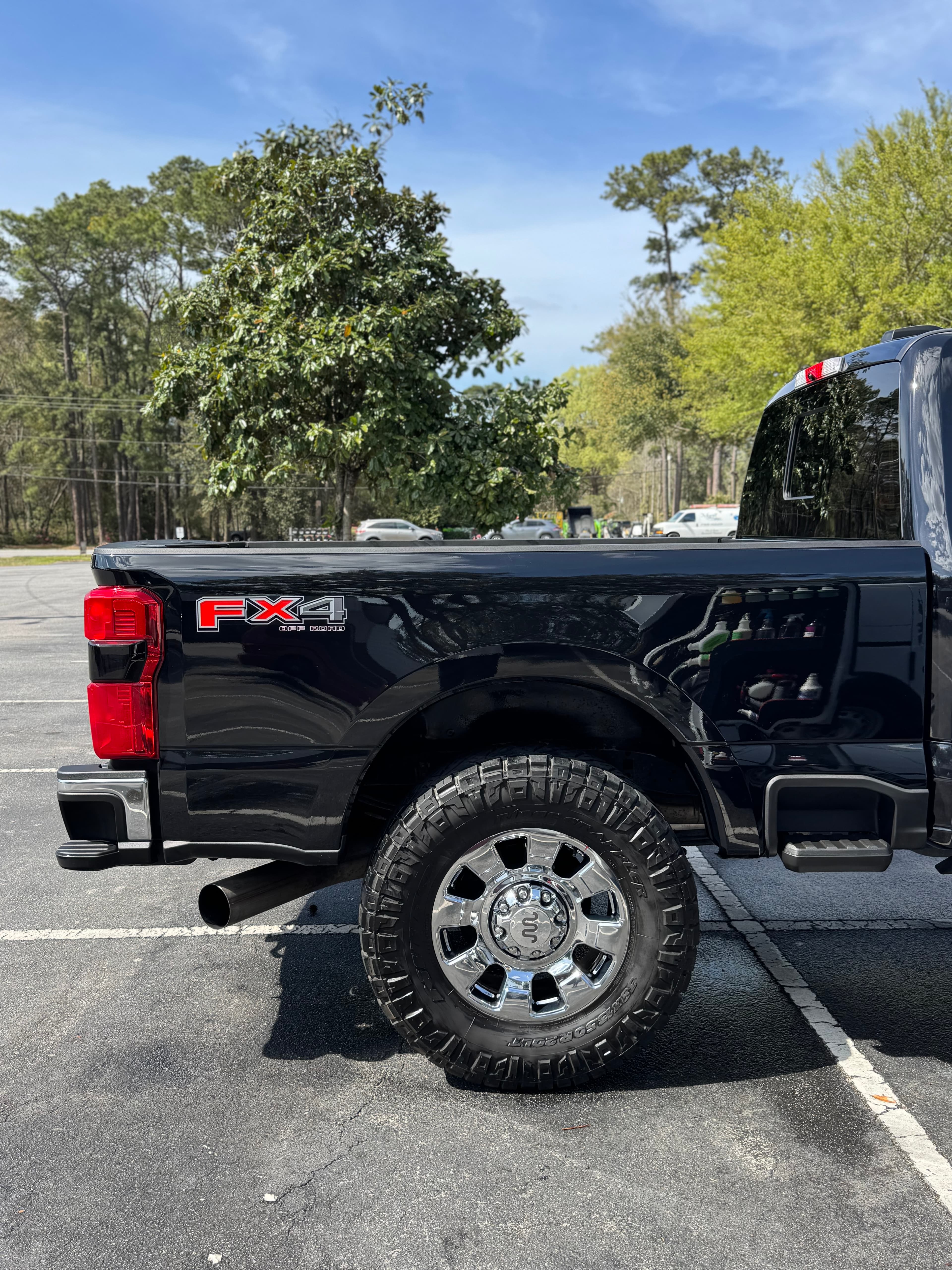 Black Ford F-250 FX4 Super Duty truck, mobile detailing in Charleston, SC by Moonshine Detailing