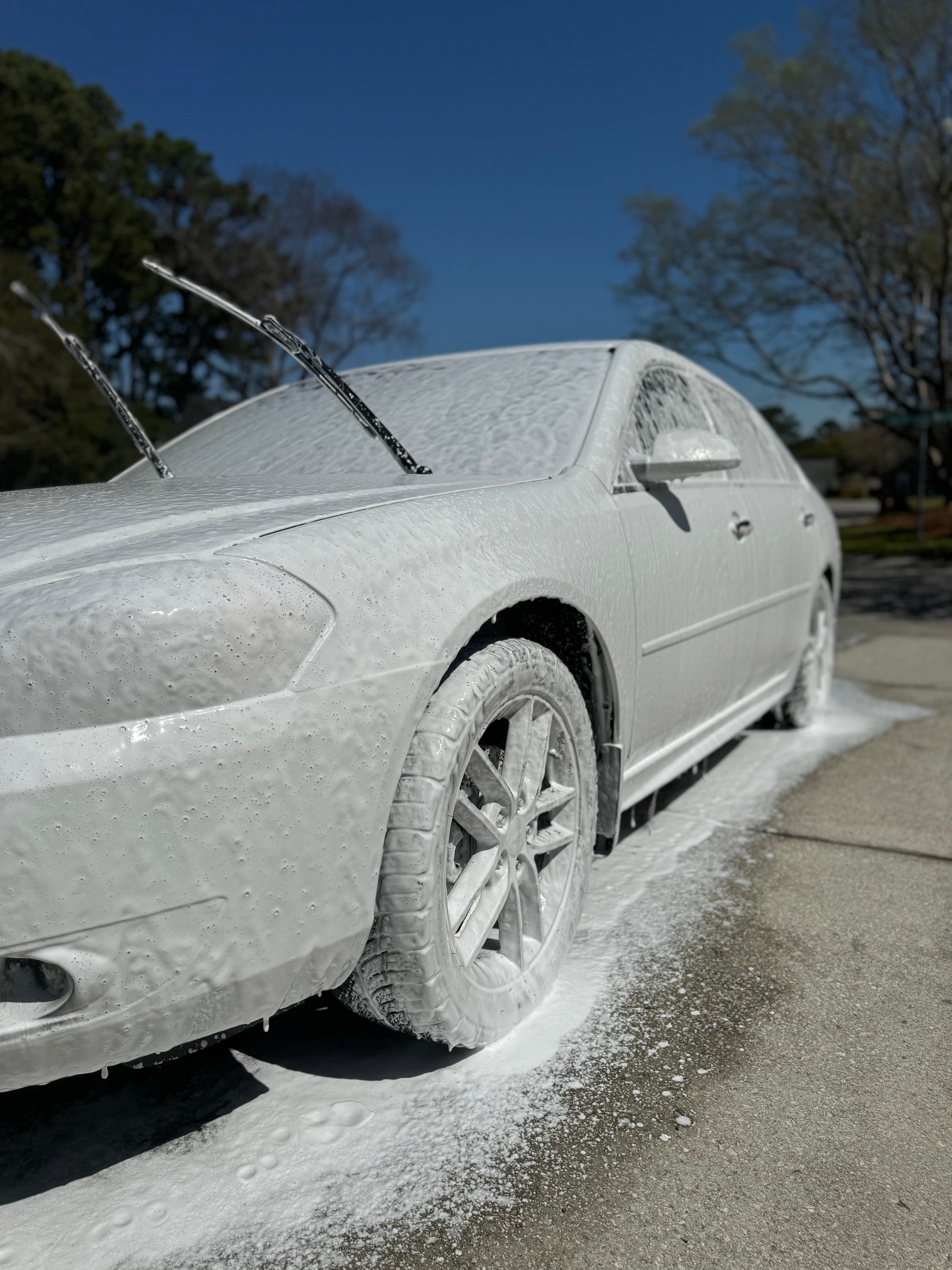 Silver Chevrolet Impala sedan, mobile detailing in Charleston, SC by Moonshine Detailing