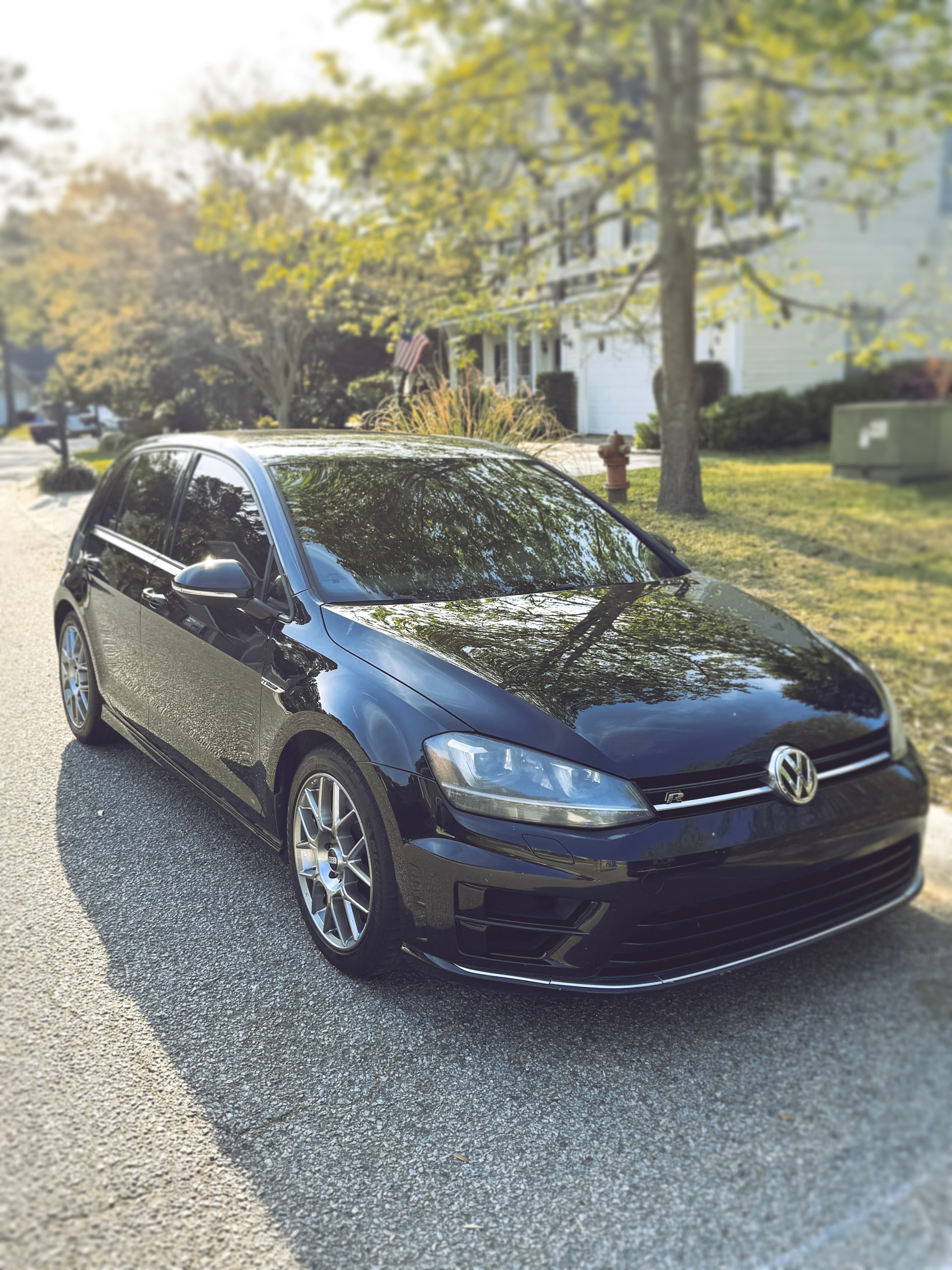 Black Volkswagen Golf R hatchback, mobile detailing in Isle of Palms & Sullivan's Island, SC by Moonshine Detailing